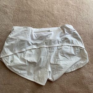 White size 6 Lulu lemon shorts